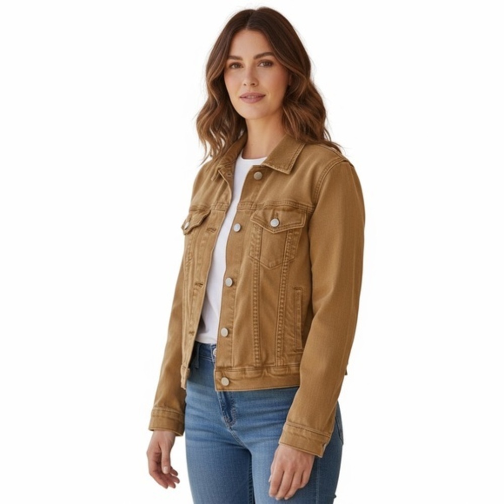 Free People Vintage Jean Jacket, tan, size Small-perfect condition!!